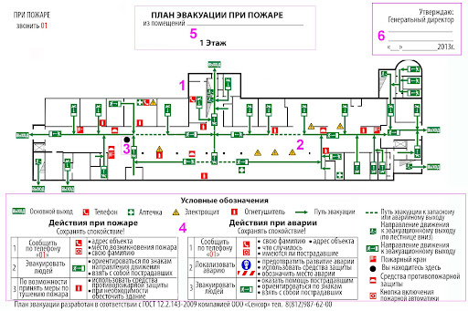 План эвакуации как правильно составить